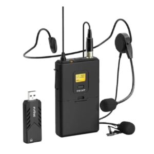 Micrófono USB inalámbrico Fifine K031B  solapa UHF