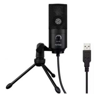 Fifine Micrófono Condensador USB K669B Negro