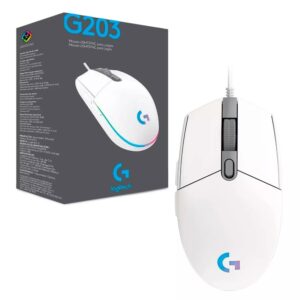 Logitech G203 Lightsync Mouse Gaming White 910-005794