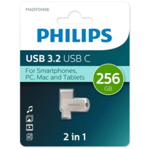 Pendrive Philips 2 en 1 Type-C 3.2 256GB FM25FD145B/97