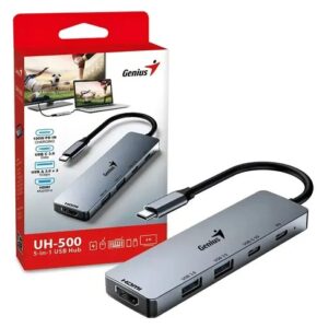 Genius Hub 5 en 1 Type-C HDMI UH-500-GR