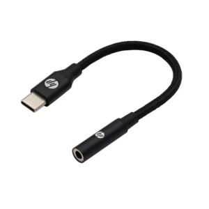HP DHC-TC131 adaptador de audio USB-C a 3.5 mm negro trenzado
