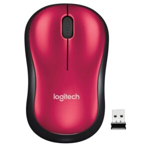 Logitech 910-003635 Mouse Inalámbrico M185 Rojo
