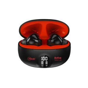 MLAB AS-STR-BR Audífono TWS ANC + ENC Active Silence Strong Black/Red