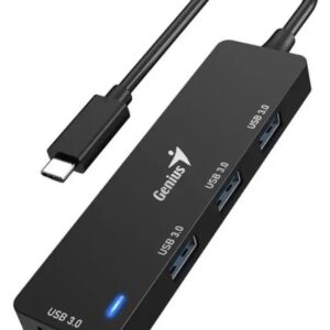 Genius Hub 4 In 1 Plug Type-C To Jack USB 3.0 UH-400-BK