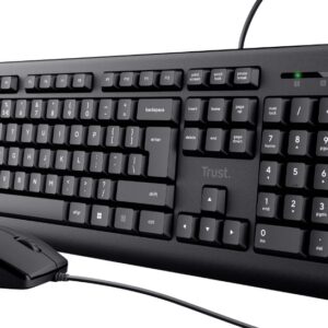 Trust Primo Pack Teclado Y Mouse Con Cable - Negro