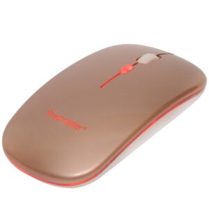 Tecmaster Slim Mouse Dual Inalámbrico Recargable Golden Rose