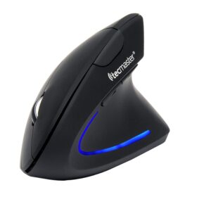 Tecmaster Mouse Vertical Dual Wireless Y Bluetooth Recargable Tipo-C Negro