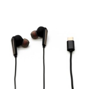 Tecmaster Auriculares Hi-Fi Control De Volumen Micrófono Tipo-C Negro