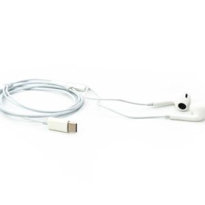 Tecmaster Auriculares Hi-Fi Control De Volumen Micrófono Tipo-C Blanco