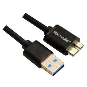 Tecmaster Cable Usb-A 3.0 A Micro-B 3.0 1Mt 5Gbps Negro