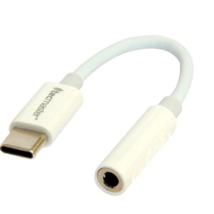 Tecmaster Adaptador Jack 3.5Mm A Tipo-C Blanco