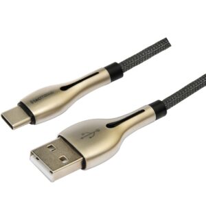 Tecmaster Cable Tipo-C a USB 1m Nylon Trenzado Aleación Zinc