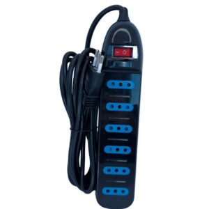 Tecmaster Protector De Sobrecarga 6 Tomas 3 Metros Negro Sec