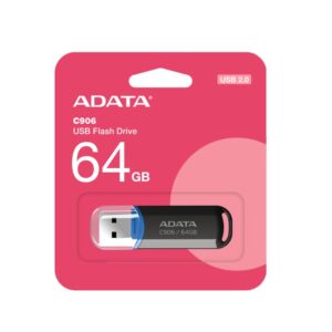 Adata Pendrive 64GB Usb 2.0 Negro Compacto C906