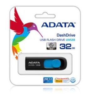 Adata Pendrive 32GB Usb 3.2 AUV128 Negro/Azul