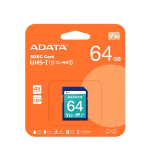 ADATA Memoria Premier Pro SDXC UHS-I U3 64GB Class 10 (V30S)